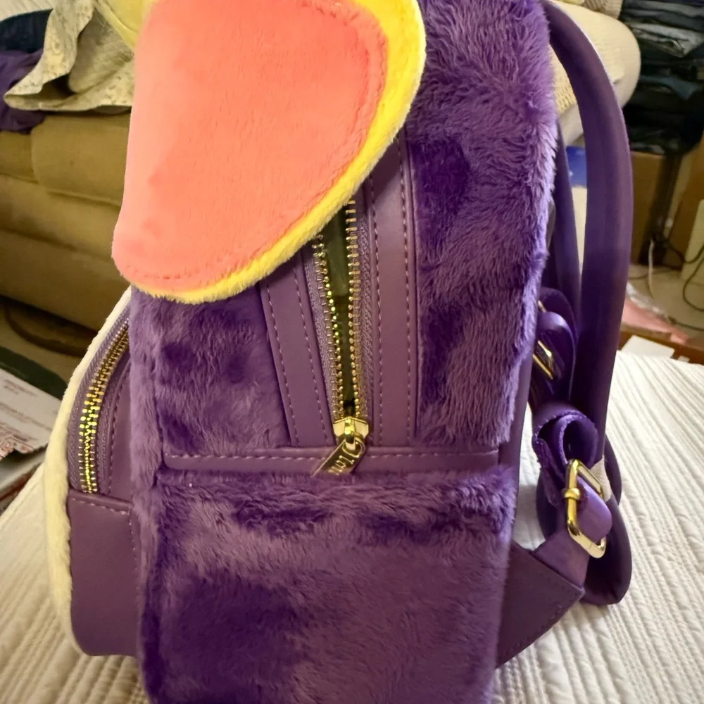 Loungefly Furby Backpack with Purple and Yellow Accents NWT - Picture 4 of 15